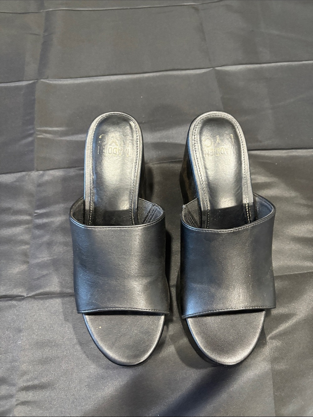 Women’s Black Slide Mules Madden NYC
